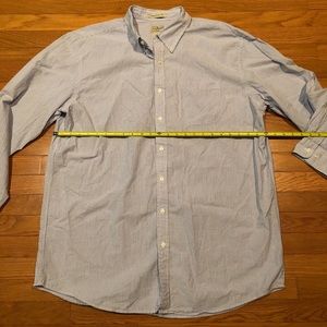 L L BEAN seer sucker shirt size XL TALL